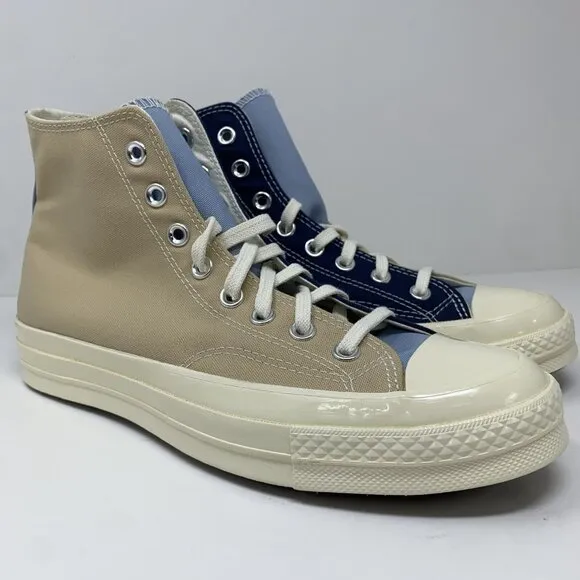 New Converse Chuck 70 Hi Tri-Panel Navy Oat Milk Ocean Unisex Shoes A05659C 4-15