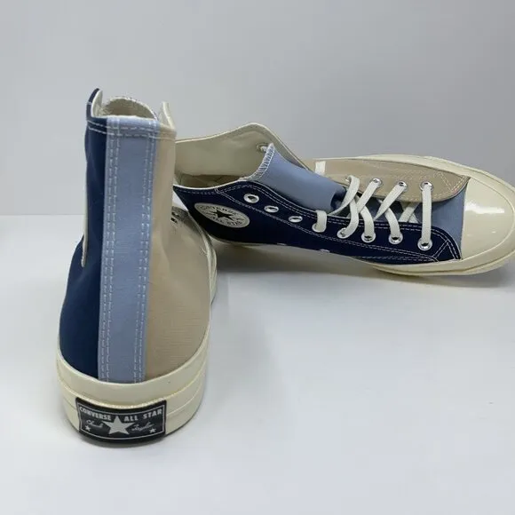 New Converse Chuck 70 Hi Tri-Panel Navy Oat Milk Ocean Unisex Shoes A05659C 4-15