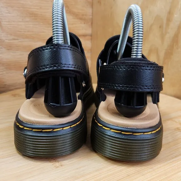 New Dr. Martens Jorgie Womens Black Leather Slingback Clog Mules Size 7