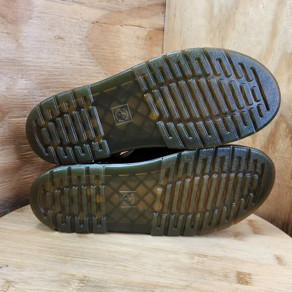 New Dr. Martens Jorgie Womens Black Leather Slingback Clog Mules Size 7