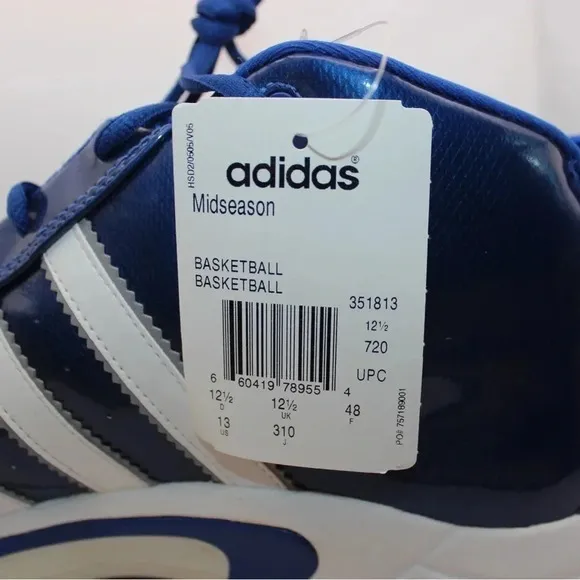 New in Box Men’s Adidas Midseason Royal Blue Basketball Shoes Sneakers Size 13