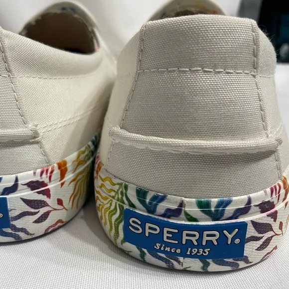 NEW in box Mens size 13 Sperry Striper TG Twin Gore shoes rainbow pride LQBTQ