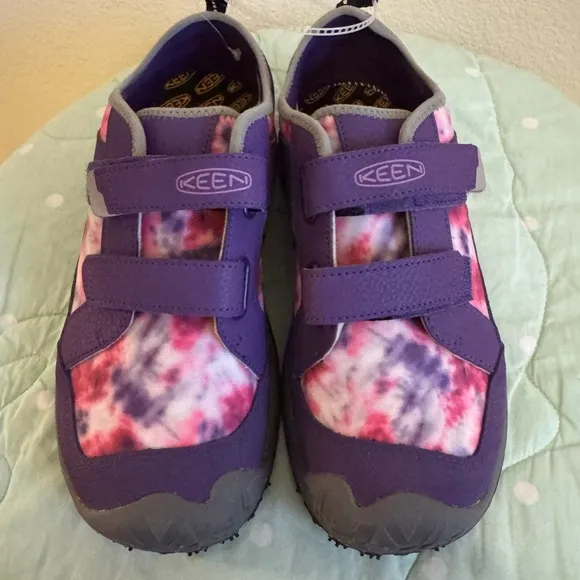 NEW KEEN Kids' Purple Tie-Dye Speed Hound Bike Tread Shoes Size 6