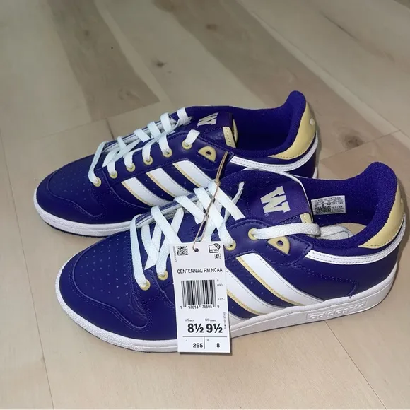 NEW Mens ADIDAS UNIVERSITY OF WASHINGTON CENTENNIAL RM Purple LEATHER Shoes