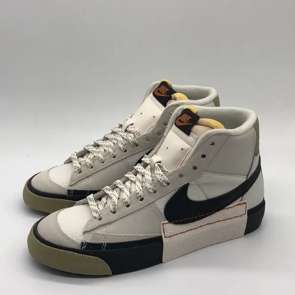 New Men’s Nike Blazer Mid Pro Club Black/White/Orange/Green FB8891-002 NWOB