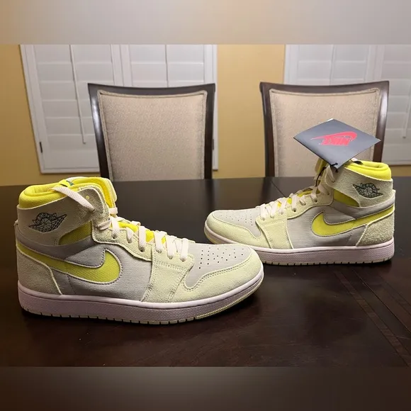 New Nike Air Jordan 1 High Zoom CMFT 2 Citron Sneaker Shoes Size US 12 W / 10.5
