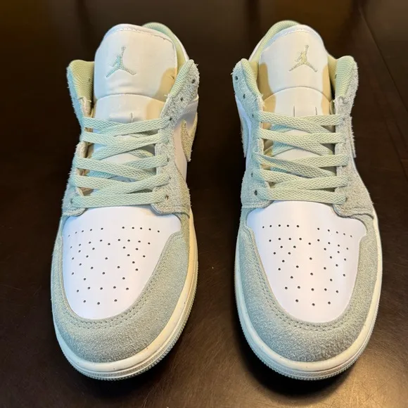 New Nike Air Jordan 1 Low Seafoam White Sneaker Shoes Size US 12