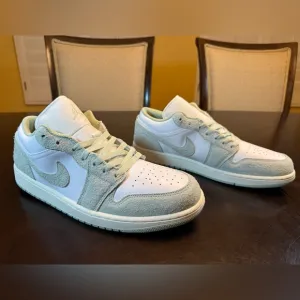 New Nike Air Jordan 1 Low Seafoam White Sneaker Shoes Size US 12