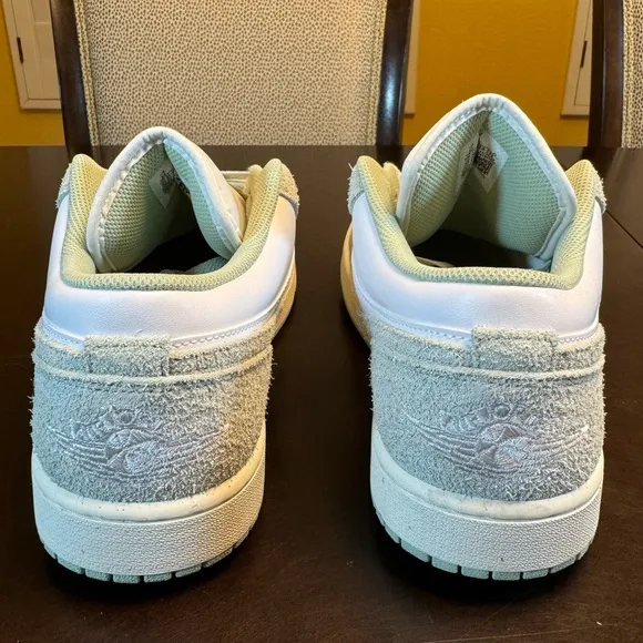 New Nike Air Jordan 1 Low Seafoam White Sneaker Shoes Size US 12