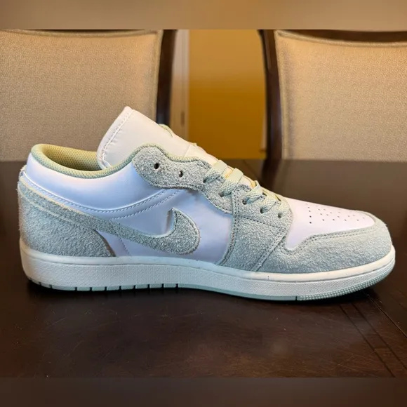 New Nike Air Jordan 1 Low Seafoam White Sneaker Shoes Size US 12
