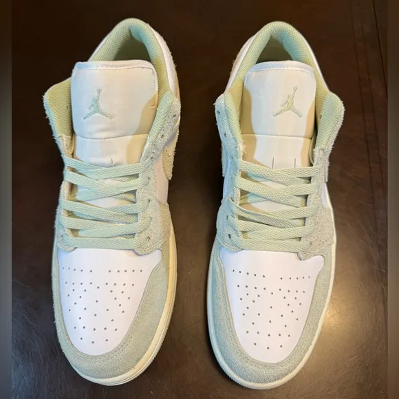 New Nike Air Jordan 1 Low Seafoam White Sneaker Shoes Size US 12