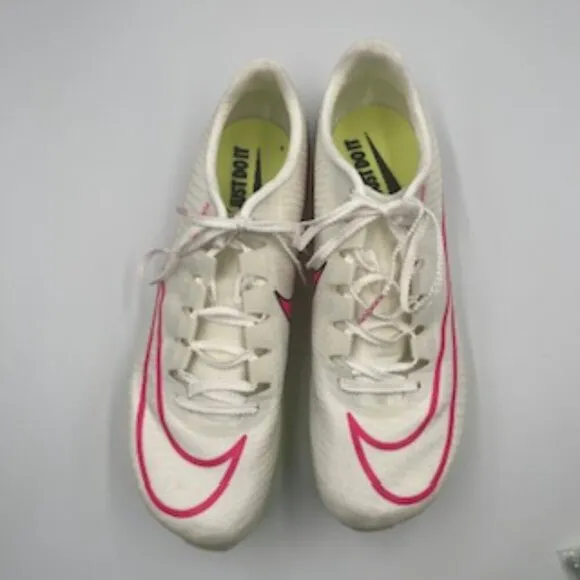 New Nike Air Zoom Maxfly Sail White &amp; Pink Track Spike Shoes Women’s Size 9