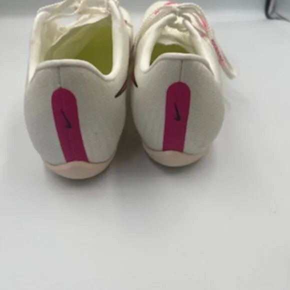 New Nike Air Zoom Maxfly Sail White &amp; Pink Track Spike Shoes Women’s Size 9