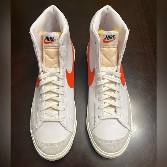 New Nike Blazer Mid 77 White Habanero Red Sneaker Shoes