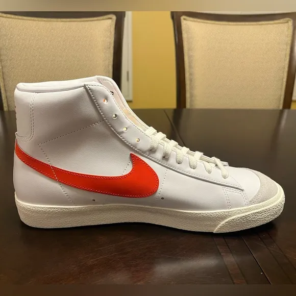 New Nike Blazer Mid 77 White Habanero Red Sneaker Shoes