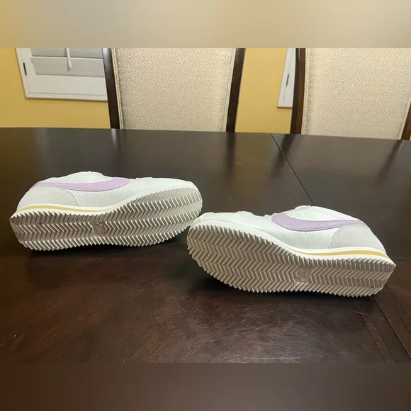 New Nike Cortez Leather White Pink Sneaker Shoes