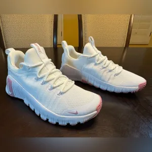New Nike Free Metcon 6 White Pink Sneakers Shoes Size US 7.5