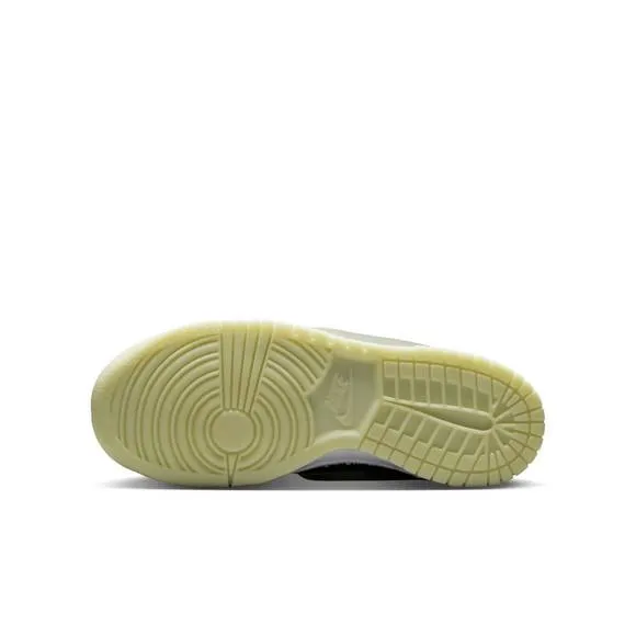NEW NIKE kid's dunk low sneakers in iron grey/cool grey-lime ice-white