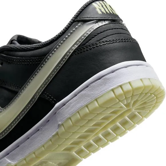 NEW NIKE kid's dunk low sneakers in iron grey/cool grey-lime ice-white