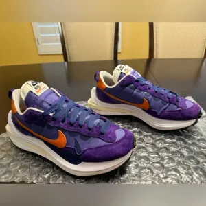 New Nike Sacai Vaporwaffle Dark Iris Sneaker Shoes US 8.5