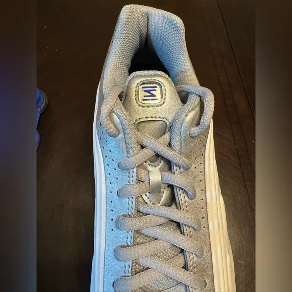 New Nike Shox R4 Silver Blue Sneaker Shoes