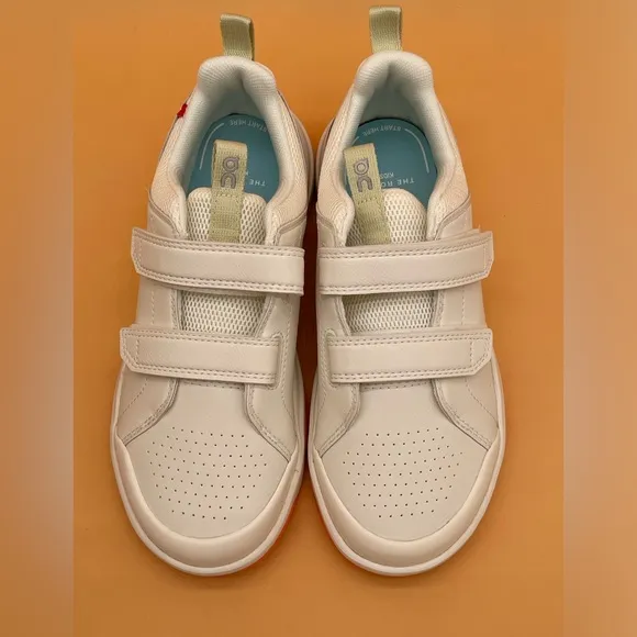 NEW On The Roger Kids Little Kids Shoes Sneakers Ivory Orange Unisex