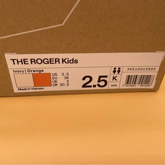 NEW On The Roger Kids Little Kids Shoes Sneakers Ivory Orange Unisex