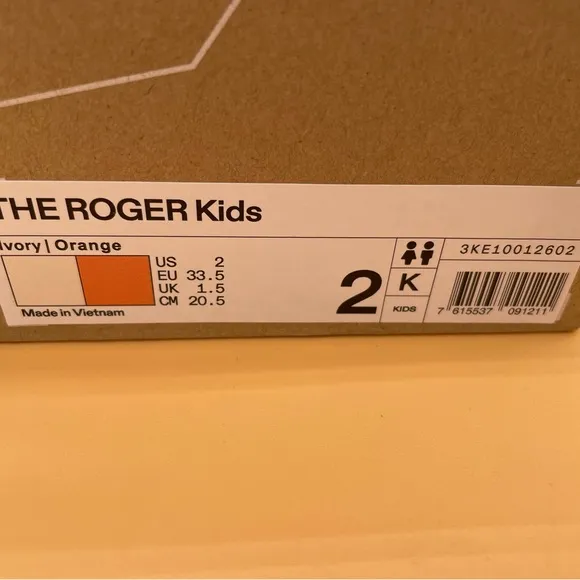 NEW On The Roger Kids Little Kids Shoes Sneakers Ivory Orange Unisex