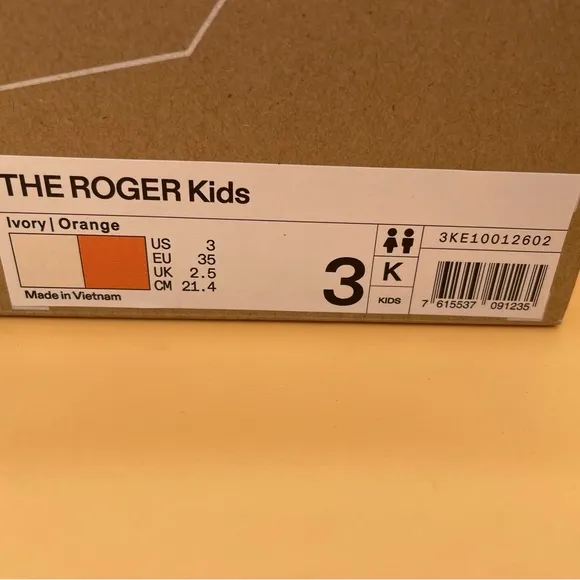 NEW On The Roger Kids Little Kids Shoes Sneakers Ivory Orange Unisex