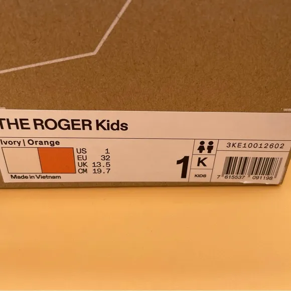 NEW On The Roger Kids Little Kids Shoes Sneakers Ivory Orange Unisex