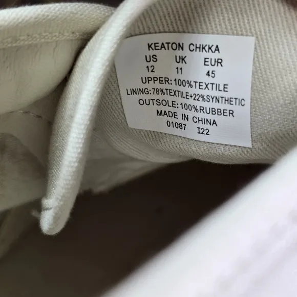 New Polo Ralph Lauren Keaton Chkka Sneakers Cream White Mid-Top Shoes Men 12,13