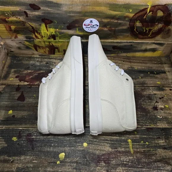 New Polo Ralph Lauren Keaton Chkka Sneakers Cream White Mid-Top Shoes Men 12,13