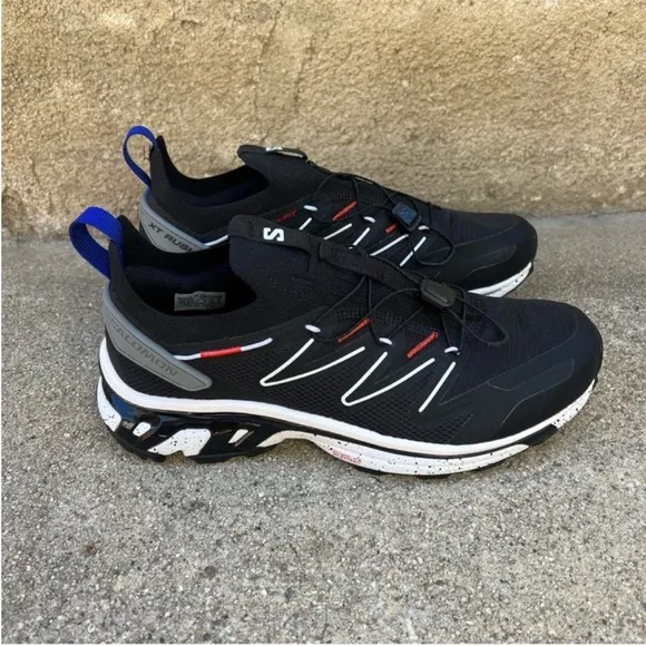 New SALOMON XT-RUSH 2 SNEAKER IN BLACK/ WHITE/ POPPY RED size 9 Women's Unisex