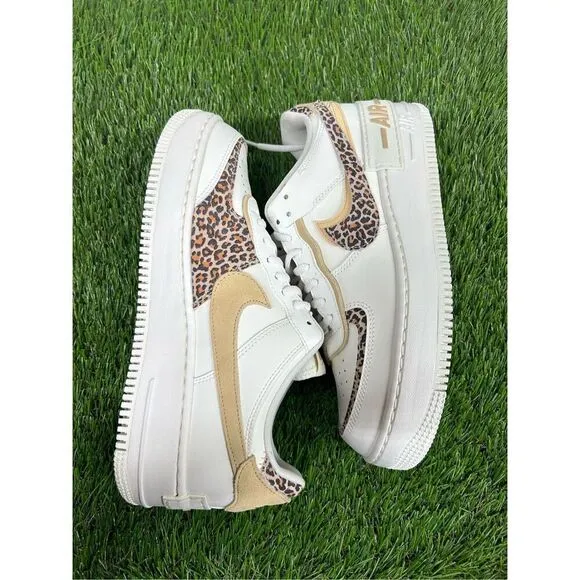 NEW Size 11w Nike Wmns Air Force 1 Shadow 'Leopard' CI0919-120