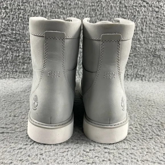 NEW Timberland Booties Shoes Womens 7.5 Gray Leather Lace Up Medium (B,M)