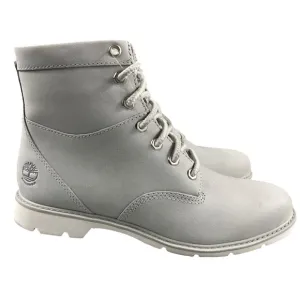 NEW Timberland Booties Shoes Womens 7.5 Gray Leather Lace Up Medium (B,M)