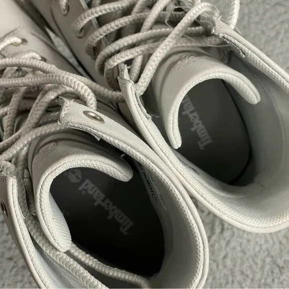 NEW Timberland Booties Shoes Womens 7.5 Gray Leather Lace Up Medium (B,M)