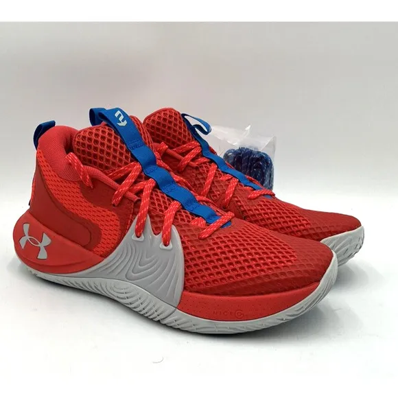 NEW Under Armour Embid 1 Unisex Basketball Shoes Red US Size 8 3023086-603 NIB