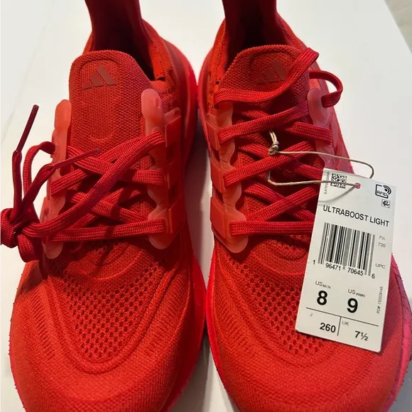 NEW Unisex Adidas  RED Ultraboost Light Shoes m8 w9