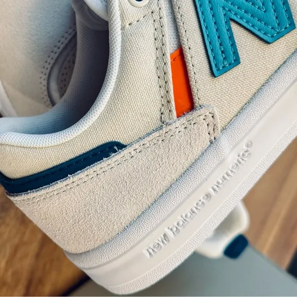 NEW W/ BOX New Balance Numeric Jamie Foy 306 White Teal Blue Shoes Size 8M 9.5W