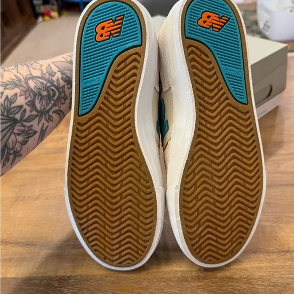 NEW W/ BOX New Balance Numeric Jamie Foy 306 White Teal Blue Shoes Size 8M 9.5W