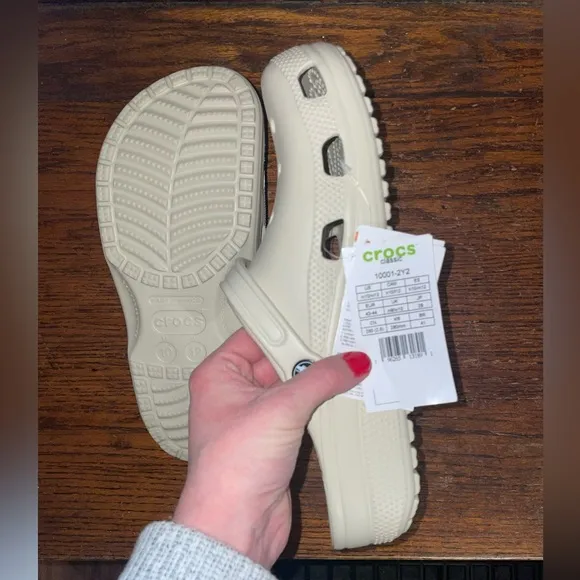 New With Tags Crocs “Bone” Classic Clog Shoes *make offers*