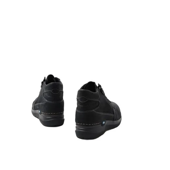 NEW WOLKY women's why shoes in black nubuck