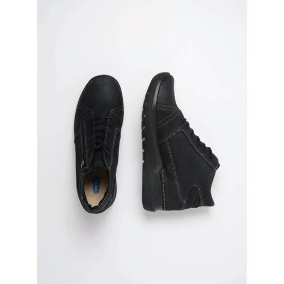 NEW WOLKY women's why shoes in black nubuck