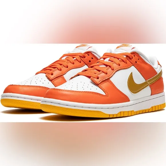 NEW Women Nike Dunk Low Orange University Gold 8.5 Women 7 Men