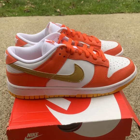 NEW Women Nike Dunk Low Orange University Gold 8.5 Women 7 Men
