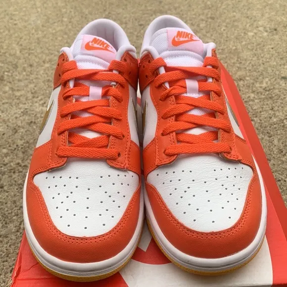 NEW Women Nike Dunk Low Orange University Gold 8.5 Women 7 Men