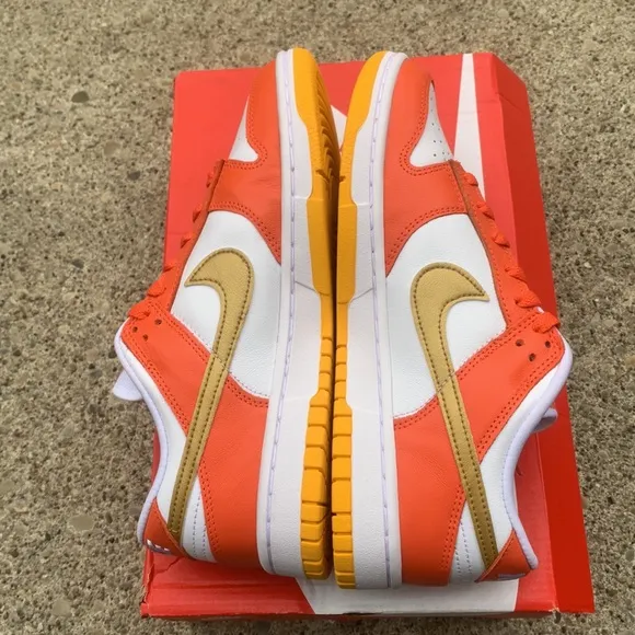 NEW Women Nike Dunk Low Orange University Gold 8.5 Women 7 Men