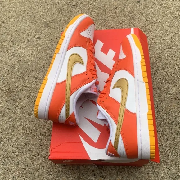 NEW Women Nike Dunk Low Orange University Gold 8.5 Women 7 Men