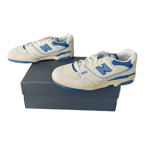 New Balance 550 Sea Salt Blue Agate Basketball Shoe Men Size 13 Women Size 14.5